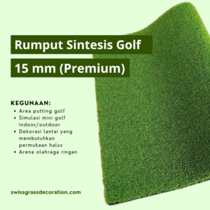 Rumput Sintetis Golf 15mm
