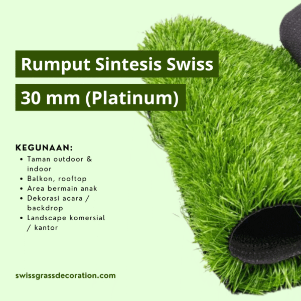 Rumput Sintetis 3cm Platinum